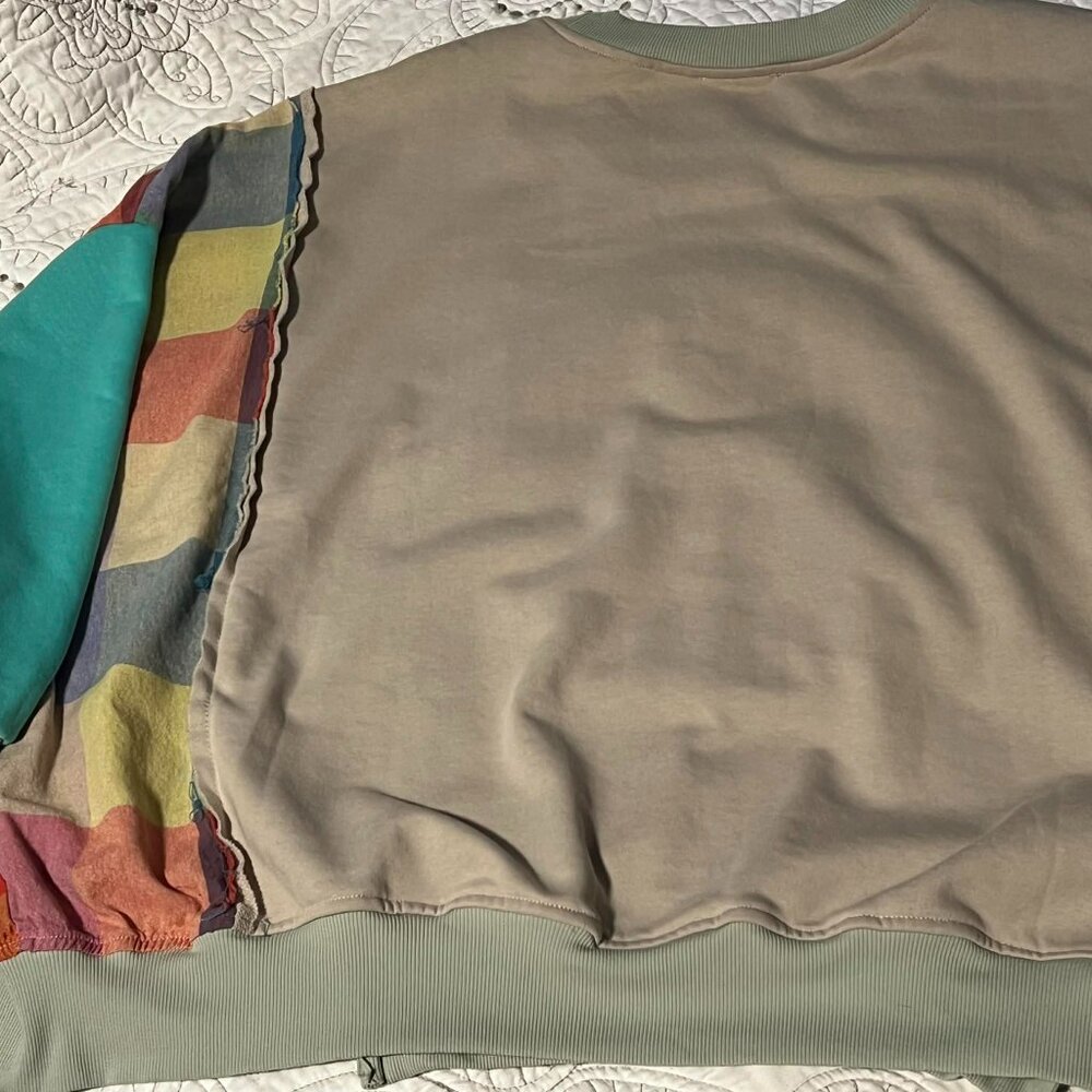 NWOT Sage & Fig Boho Sweatshirt Oversized Peace Applique Size L - Picture 12 of 12